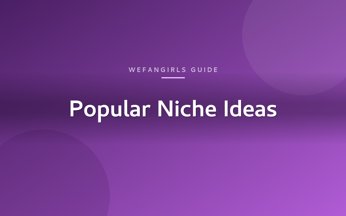 Popular niche ideas